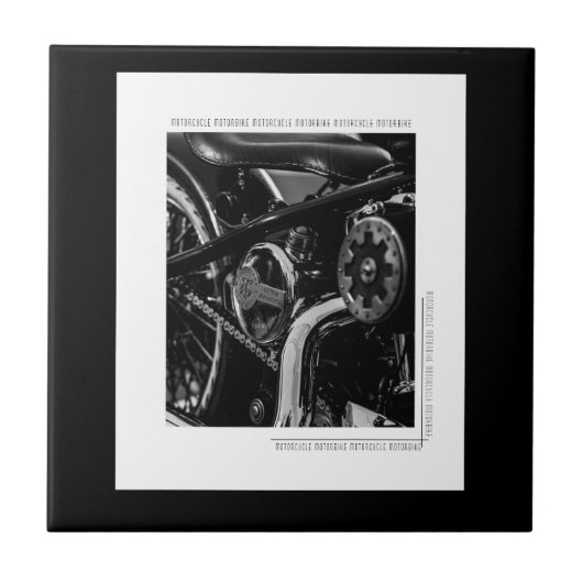 Motorfiets Biker Ride Rider Tegeltje (Voorkant)