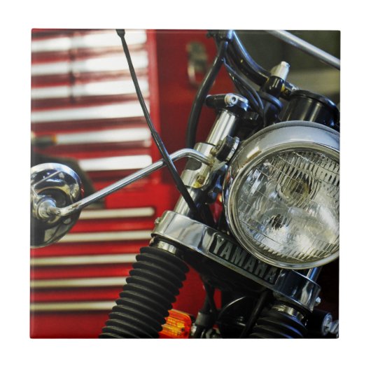 Motorfiets Biker Ride Rider Tegeltje (Voorkant)