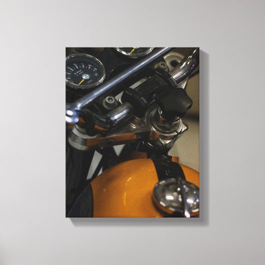 Motorfiets Biker Rider Bike Canvas Afdruk (Voorkant)