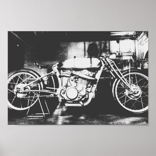 Motorfiets Biker Rider Bike Poster (Voorkant)