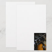 Motorfiets Biker Rider Briefpapier (Voorkant / Achterkant)