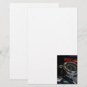Motorfiets Biker Rider Briefpapier (Voorkant / Achterkant)