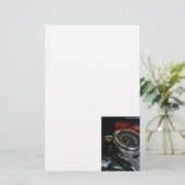 Motorfiets Biker Rider Briefpapier (Staand voorkant)
