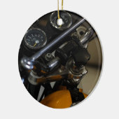 Motorfiets Biker Rider Keramisch Ornament (Links)