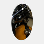 Motorfiets Biker Rider Keramisch Ornament (Rechts)