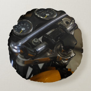 Motorfiets Biker Rider Rond Kussen