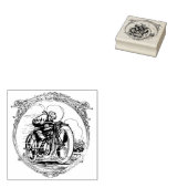  Motorfiets Biker Rider Rubberstempel (Gestempeld)