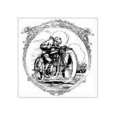  Motorfiets Biker Rider Rubberstempel (Afrduk)