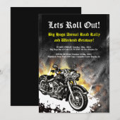 Motorfiets Biker Road Rally Event Invitation Kaart (Voorkant / Achterkant)