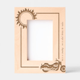 Motorfiets Biker Steel Horse 4x6P Gegraveerde Lijstjes