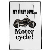 Motorfiets Biker Verjaardag Motorfiets Medium Cadeauzakje (Achterkant)