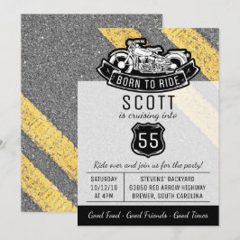 Motorfiets Biker Verjaardag Party Aangepaste uitno Kaart