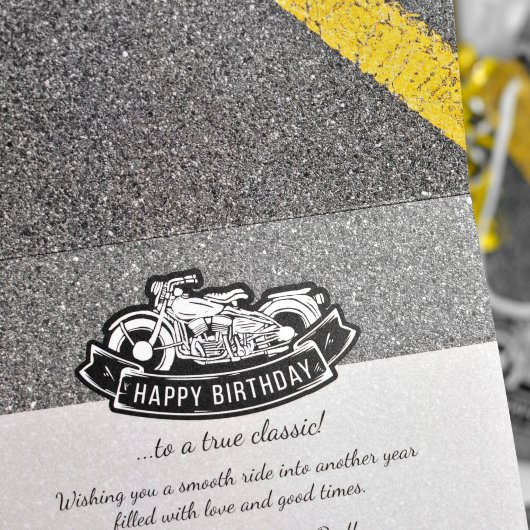 Motorfiets Biker Verjaardagsfeest Gepersonaliseerd Kaart