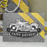Motorfiets Biker Verjaardagsfeestje Aangepast Kaart<br><div class="desc">Plan de perfecte verjaardag voor de motorliefhebber in je leven! Snel de weg op met realistische texturen van het wegdek en rijd in stijl zijn speciale dag binnen in klassieke bikerstijl.</div>