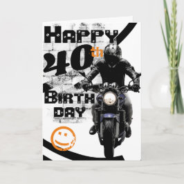 Motorfiets 'Birthday 40th heeft nog steeds een kaa Kaart