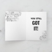 Motorfiets 'Birthday 40th heeft nog steeds een kaa Kaart (Binnen)