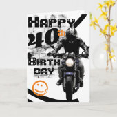 Motorfiets 'Birthday 40th heeft nog steeds een kaa Kaart (Gele Bloem)
