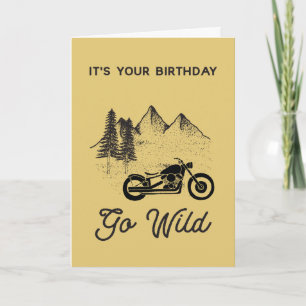 Motorfiets Birthday Go Wild  look Kaart