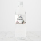 Motorfiets Birthday Water Fles Label Waterfles Etiket (Voorkant)