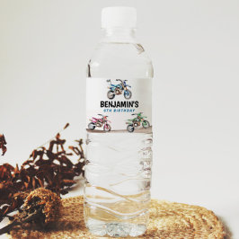 Motorfiets Birthday Water Fles Label Waterfles Etiket