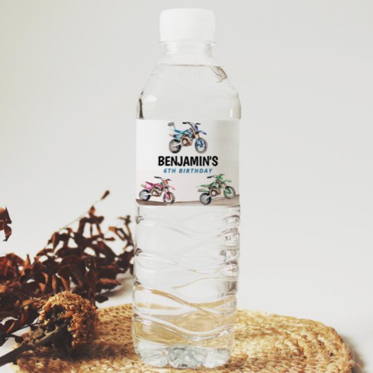 Motorfiets Birthday Water Fles Label Waterfles Etiket