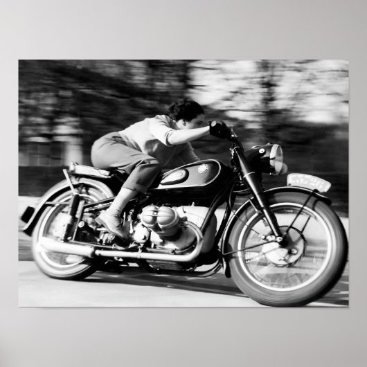  Motorfiets BMW R68 - 1954 Print (Voorkant)
