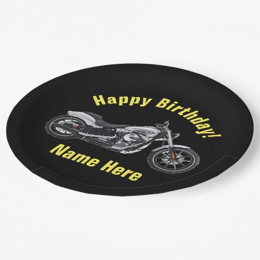 Motorfiets Borden Papieren Bordje (Gekanteld)