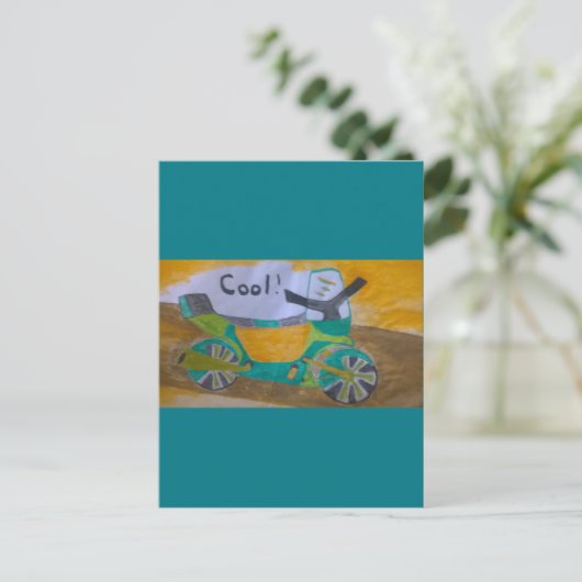 motorfiets briefkaart (Staand voorkant)