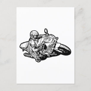 Motorfiets Briefkaart