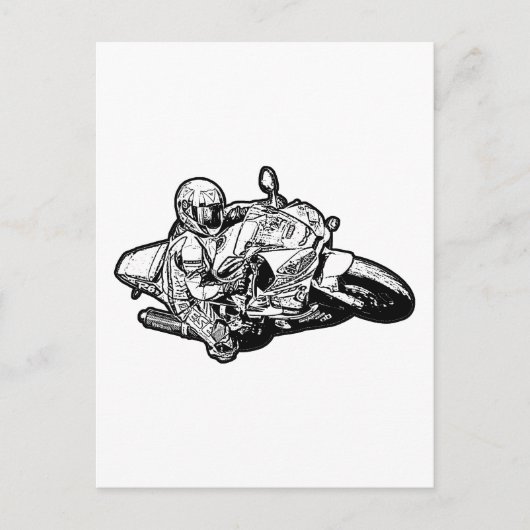 Motorfiets Briefkaart (Voorkant)