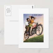  motorfiets briefkaart (Voorkant / Achterkant)