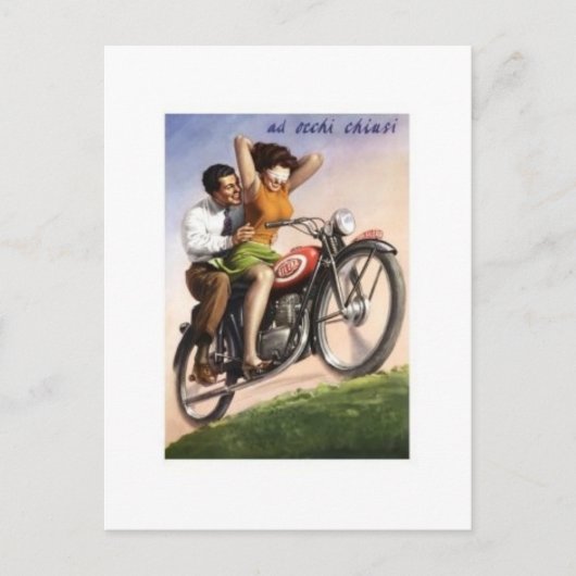  motorfiets briefkaart (Voorkant)
