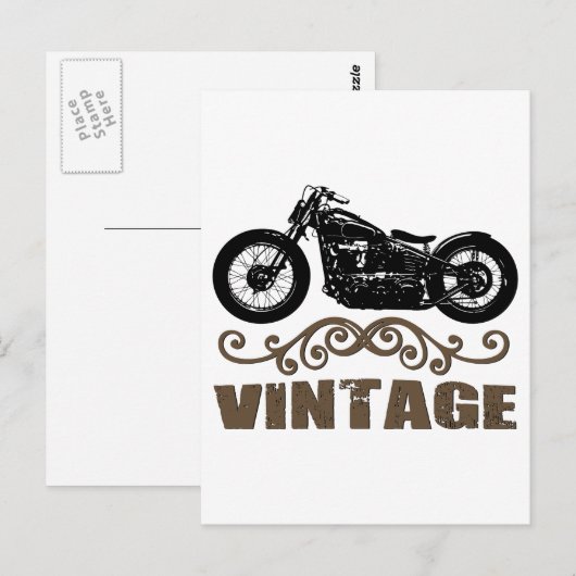  motorfiets briefkaart (Voorkant / Achterkant)