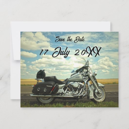 Motorfiets Briefkaart Datum bekendmaking opslaan (Voorkant)