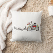 Motorfiets Bruid en Bruidegom Huwelijk Accent Kuss Kussen (Deken)