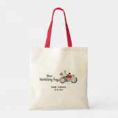 Motorfiets Bruid en Bruidegom Huwelijk Tote Bag (Achterkant)