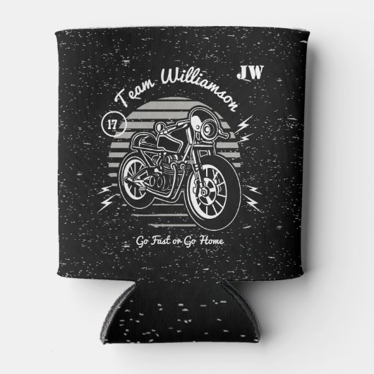 Motorfiets bruidegom beste man bruiloft feest blikjeskoeler (Voorkant)