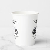 Motorfiets bruiloft dank u datum namen liefde papieren bekers (Rechts)