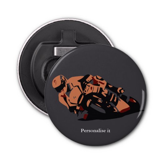 Motorfiets Button Flesopener (Voorkant)