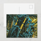 Motorfiets cadeau briefkaart (Voorkant / Achterkant)