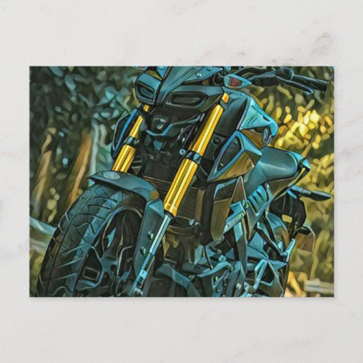 Motorfiets cadeau briefkaart (Voorkant)