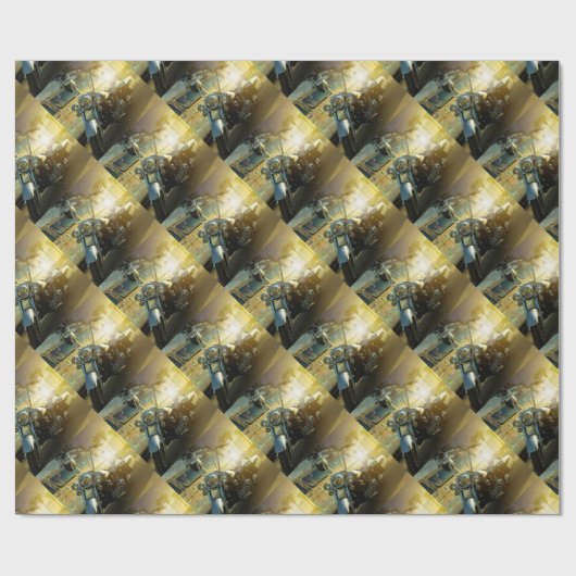 motorfiets cadeaupapier (Vlak)