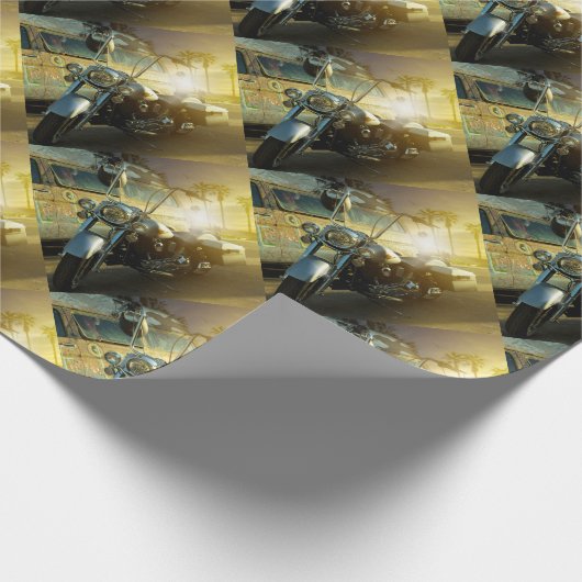 motorfiets cadeaupapier (Hoek)