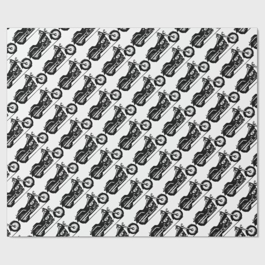 motorfiets cadeaupapier (Vlak)