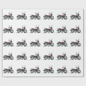 Motorfiets Cadeaupapier (Vlak)