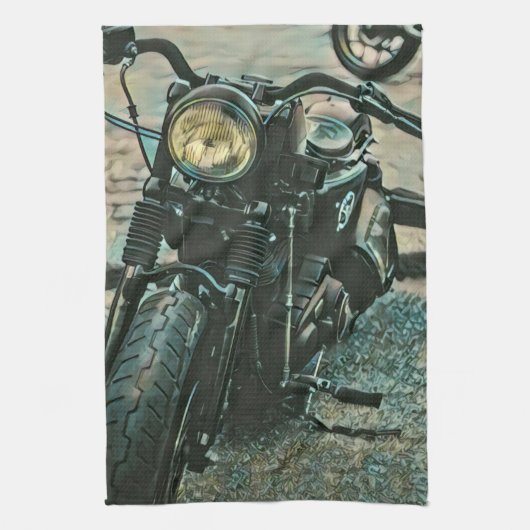 motorfiets cadeaus voor hem theedoek (Verticaal)