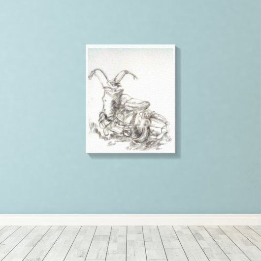 Motorfiets Canvas Afdruk (Insitu (Houten vloer))