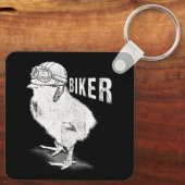 Motorfiets Chick biker De Chicks Lover Biking Bik Sleutelhanger (Achterkant)