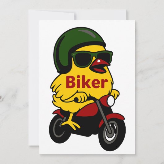 Motorfiets Chick Biker Kaart (Voorkant)