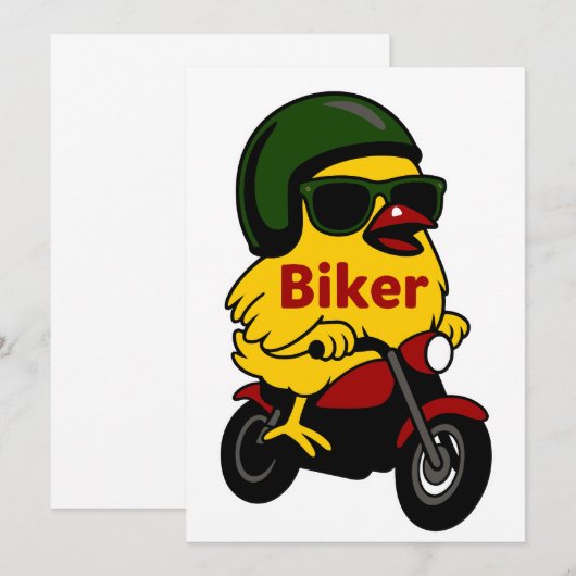 Motorfiets Chick Biker Kaart (Voorkant / Achterkant)